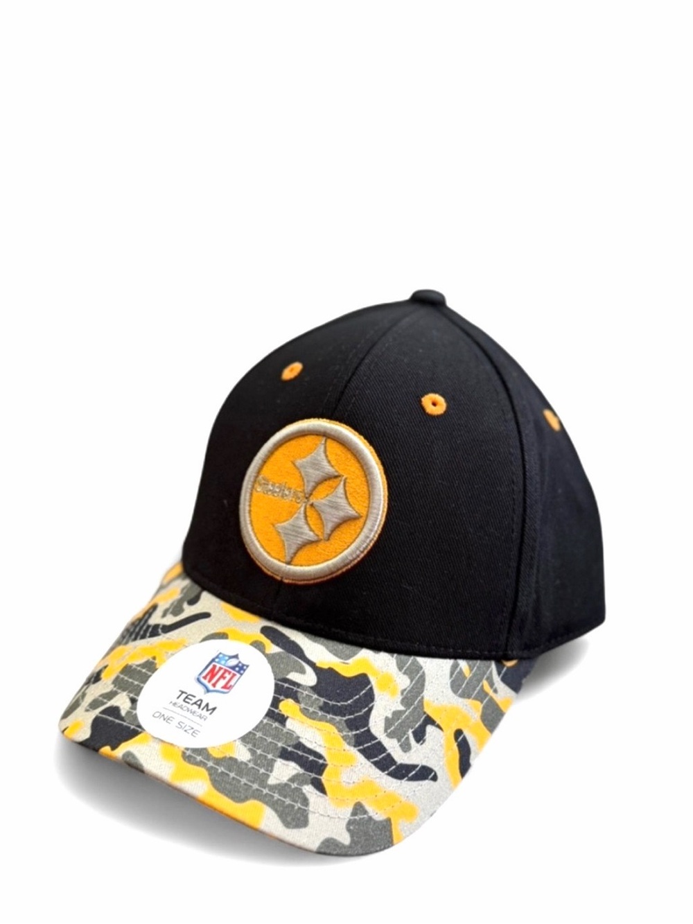 NFL Pittsburgh Steelers Colors Camo Brim Baseball Cap (NWT)